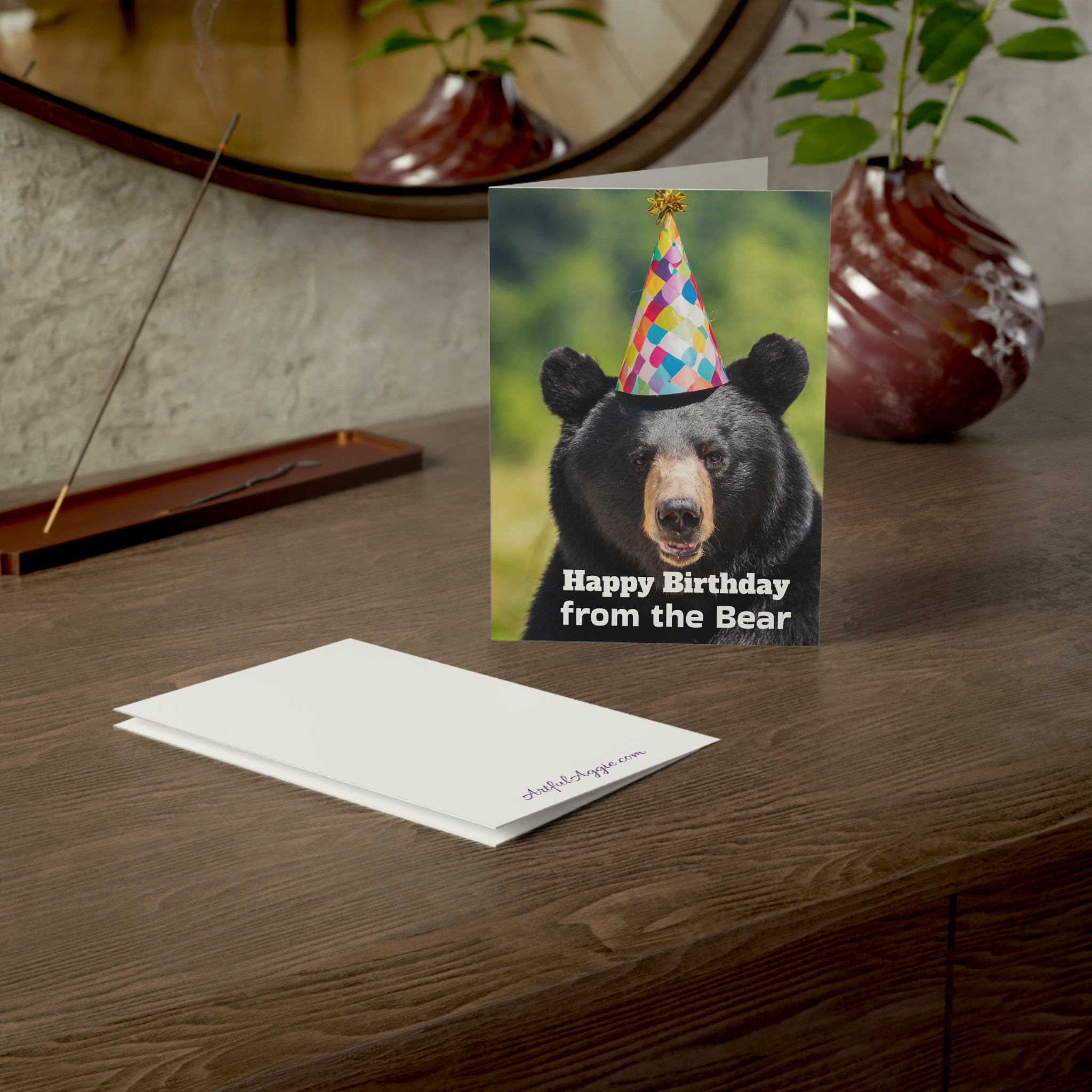 Greeting Card - Funny Happy Birthday Bear Design