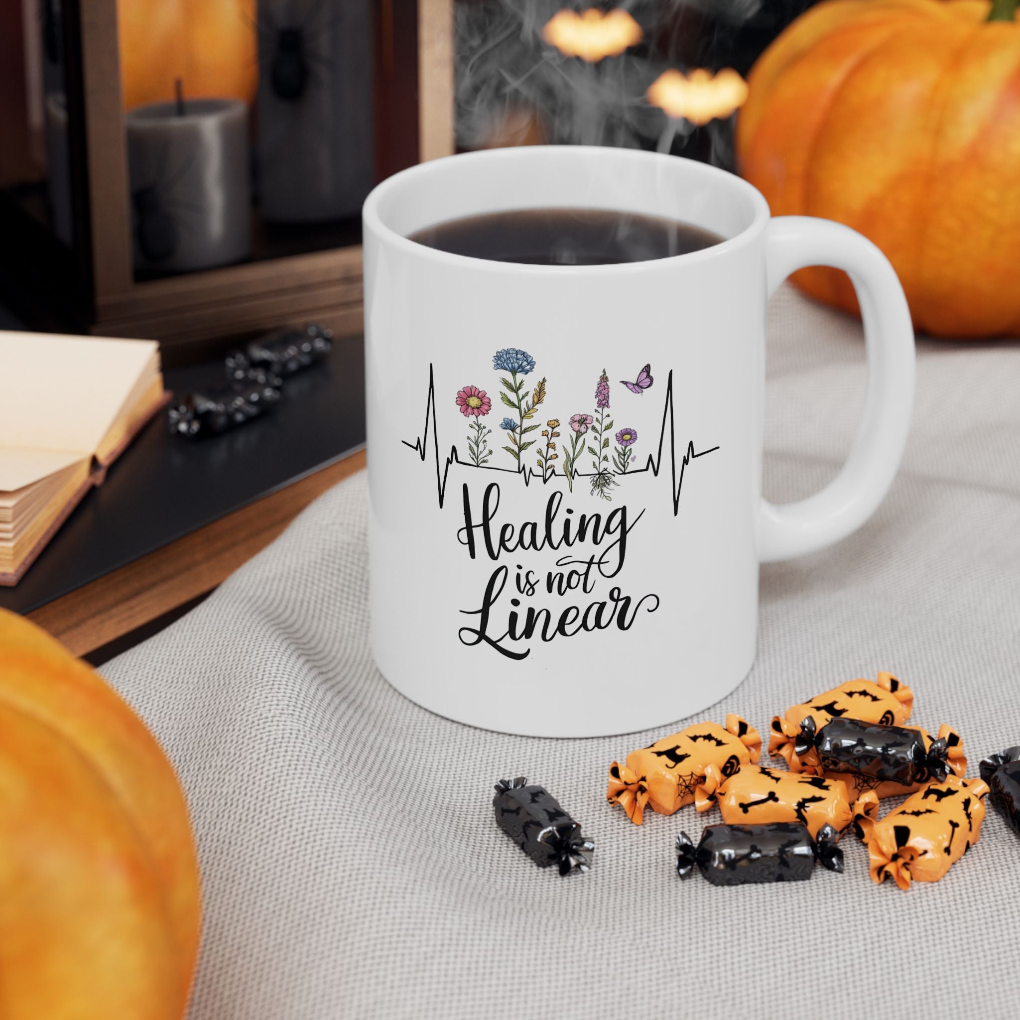Mental Health Healing is not Linear Coffee Mug 11oz 15oz