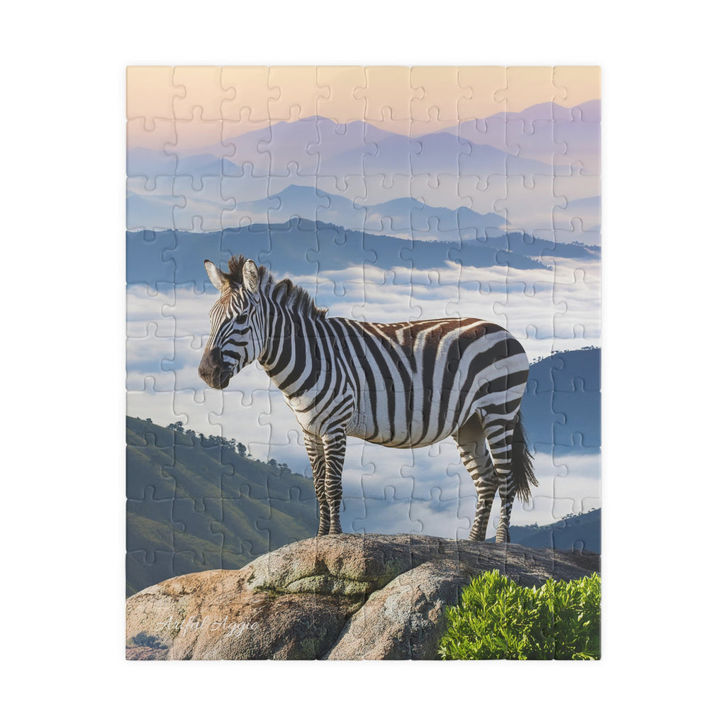 Jigsaw Puzzle - Zebra on the Lam Mountaintop Scene