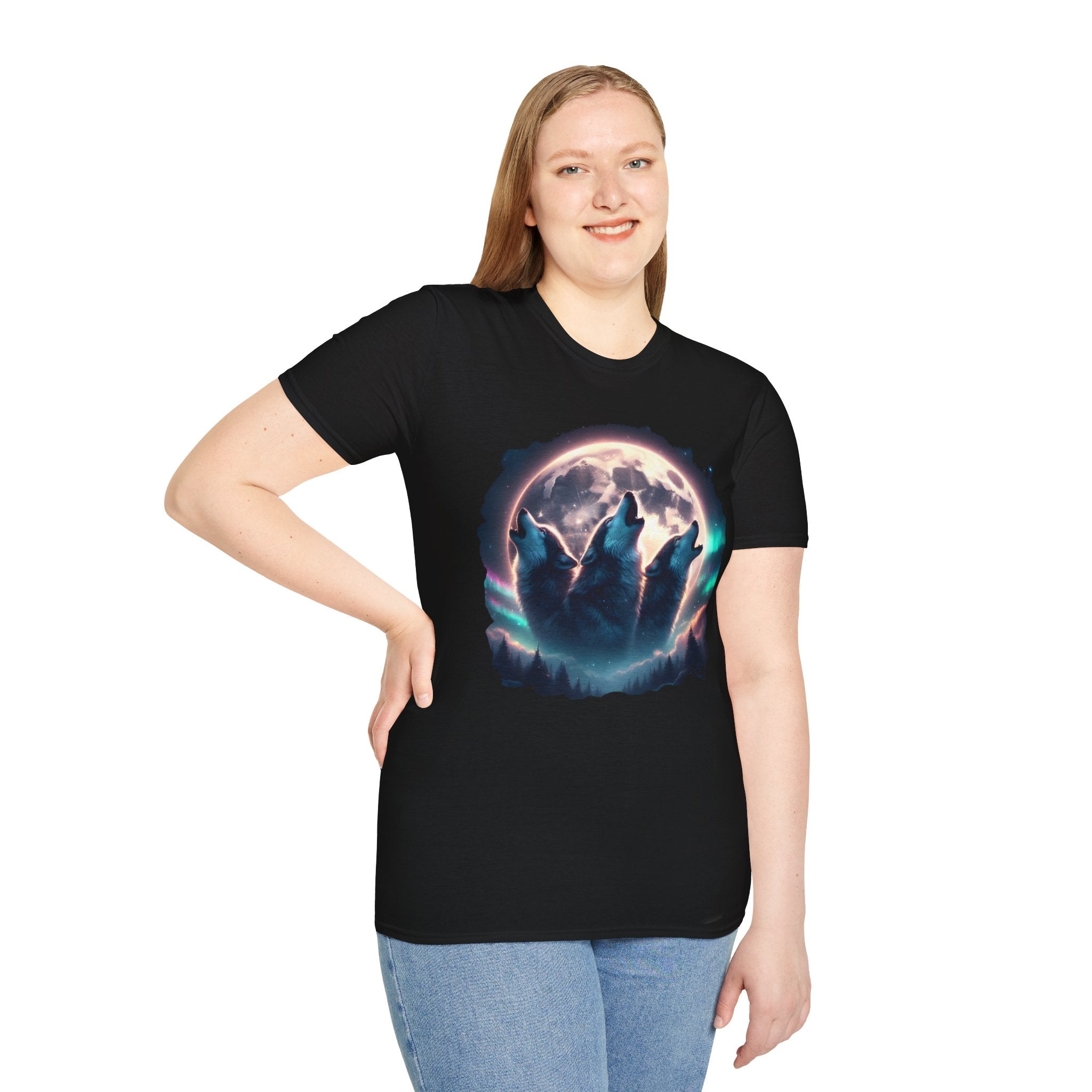Wolves Howling Full Moon T-Shirt