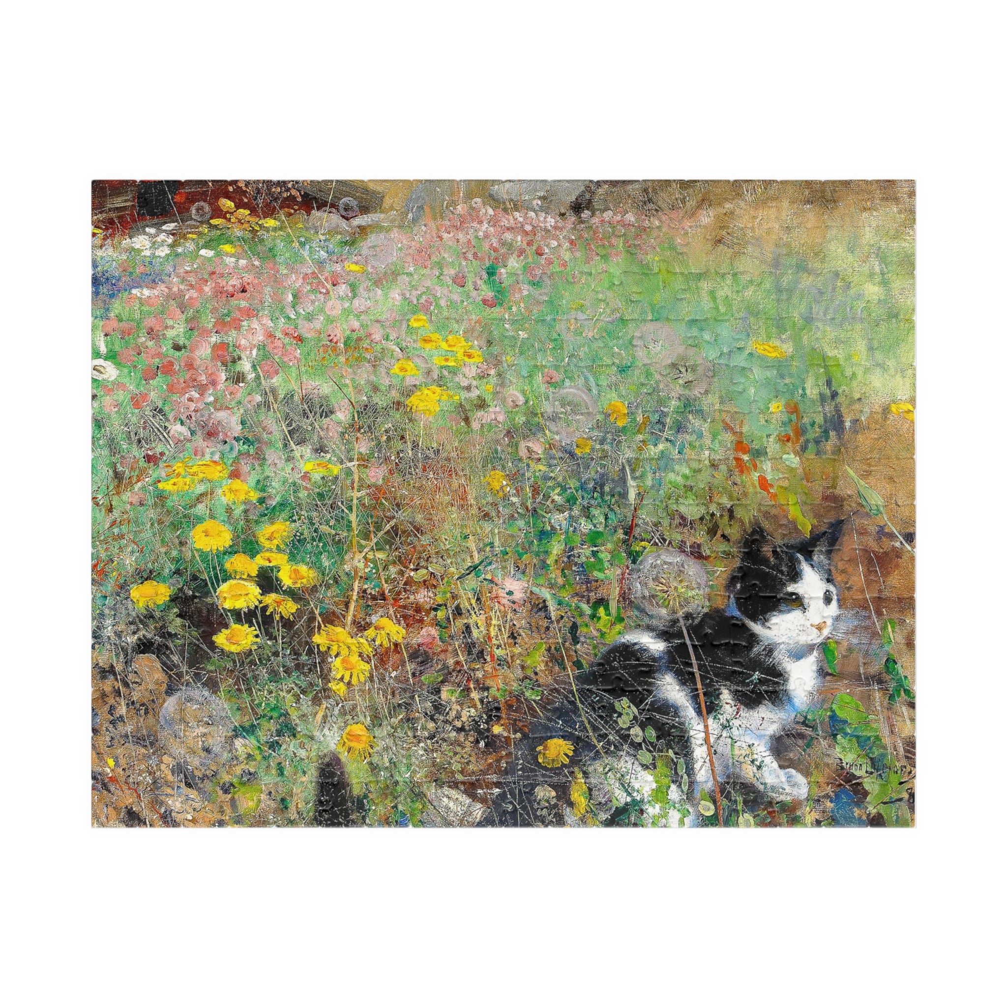 Jigsaw Puzzle - Cats on the Flowerbed