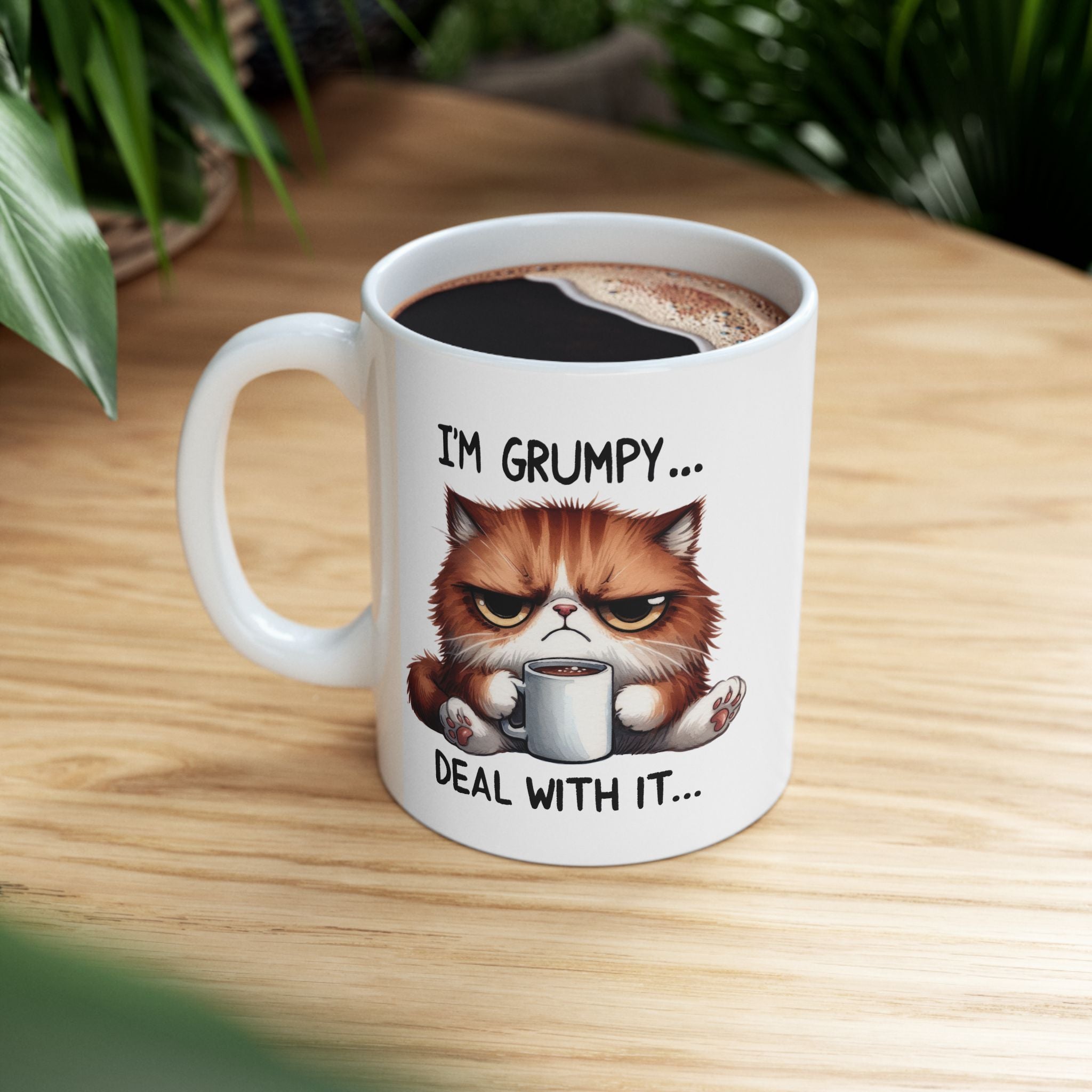 Grumpy Cat Deal With It Coffee Mug