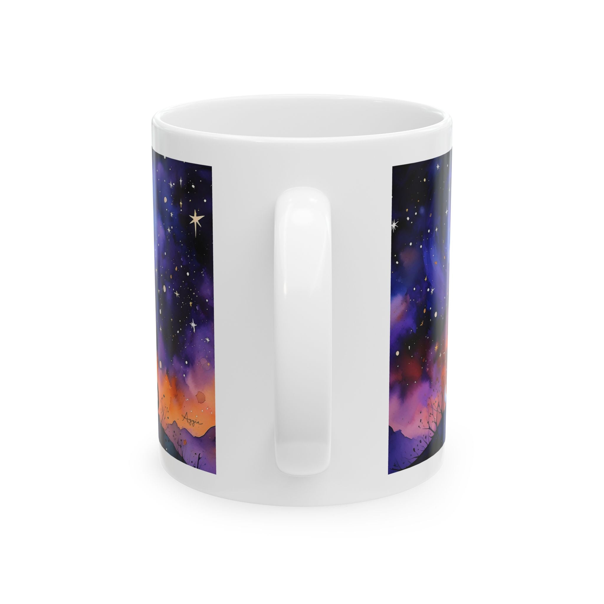 Coffee Mug - Cats Under A Starry Night Sky 11oz 15oz