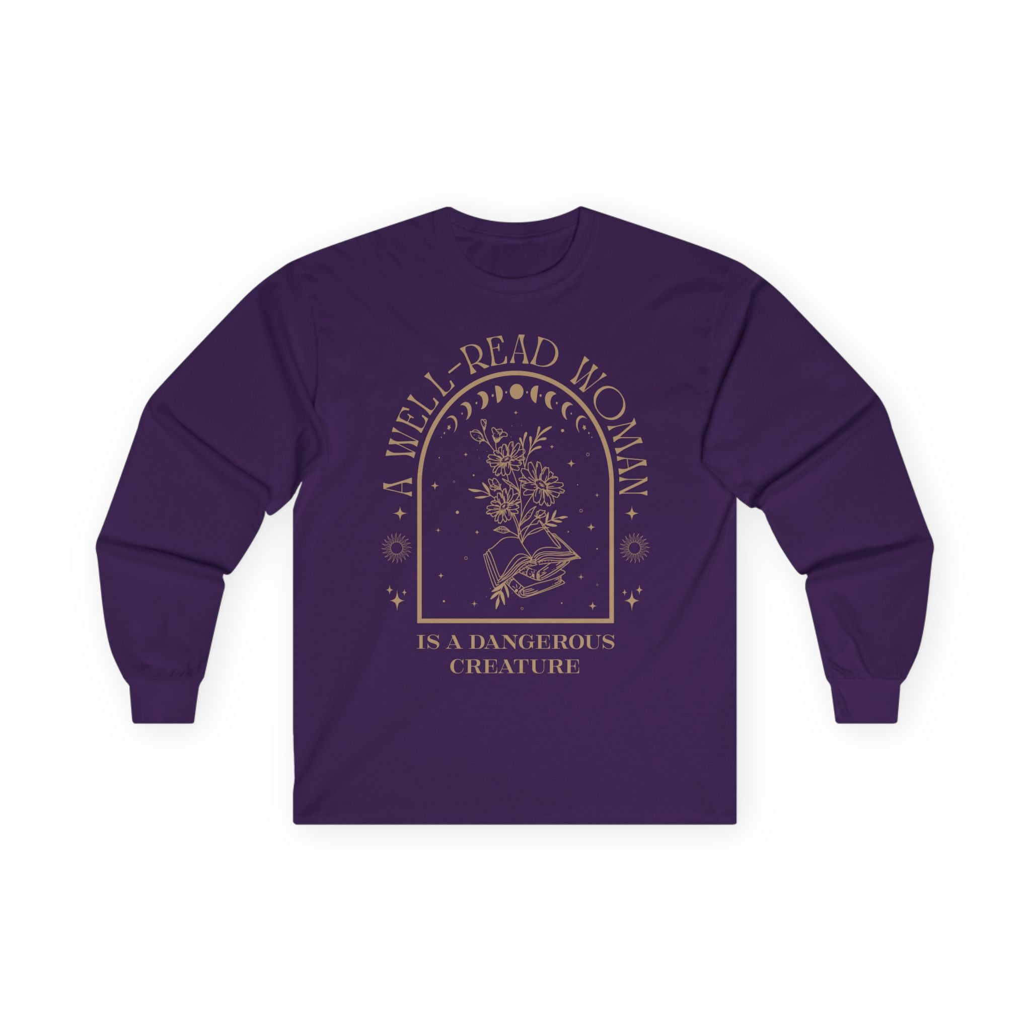 A Well-Read Woman Long Sleeve Tee | Literary Gift, Book Lover Apparel, Women's Empowerment Shirt, Cozy Reading Top, Feminist Fashion