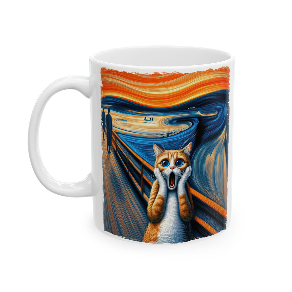 Ceramic Mug - Screaming Cat Art, Edvard Munch, 11oz 15oz