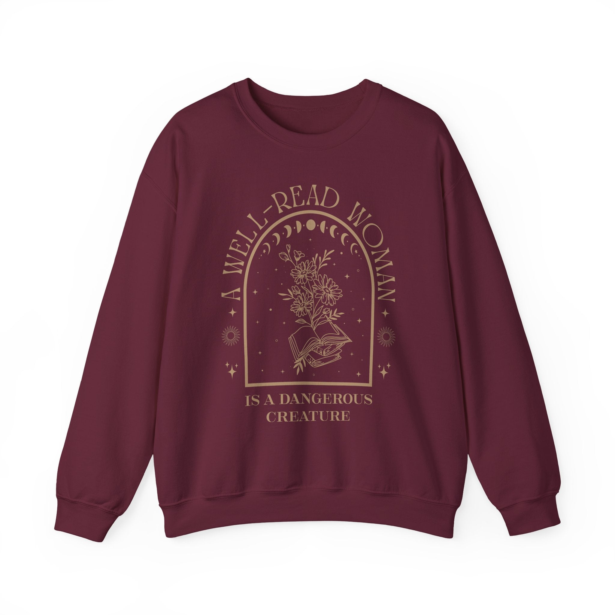 A Well-Read Woman Crewneck Sweatshirt | Literary Sweatshirt, Reading Gift, Cozy Apparel, Feminist Fashion, Book Lover's Gift