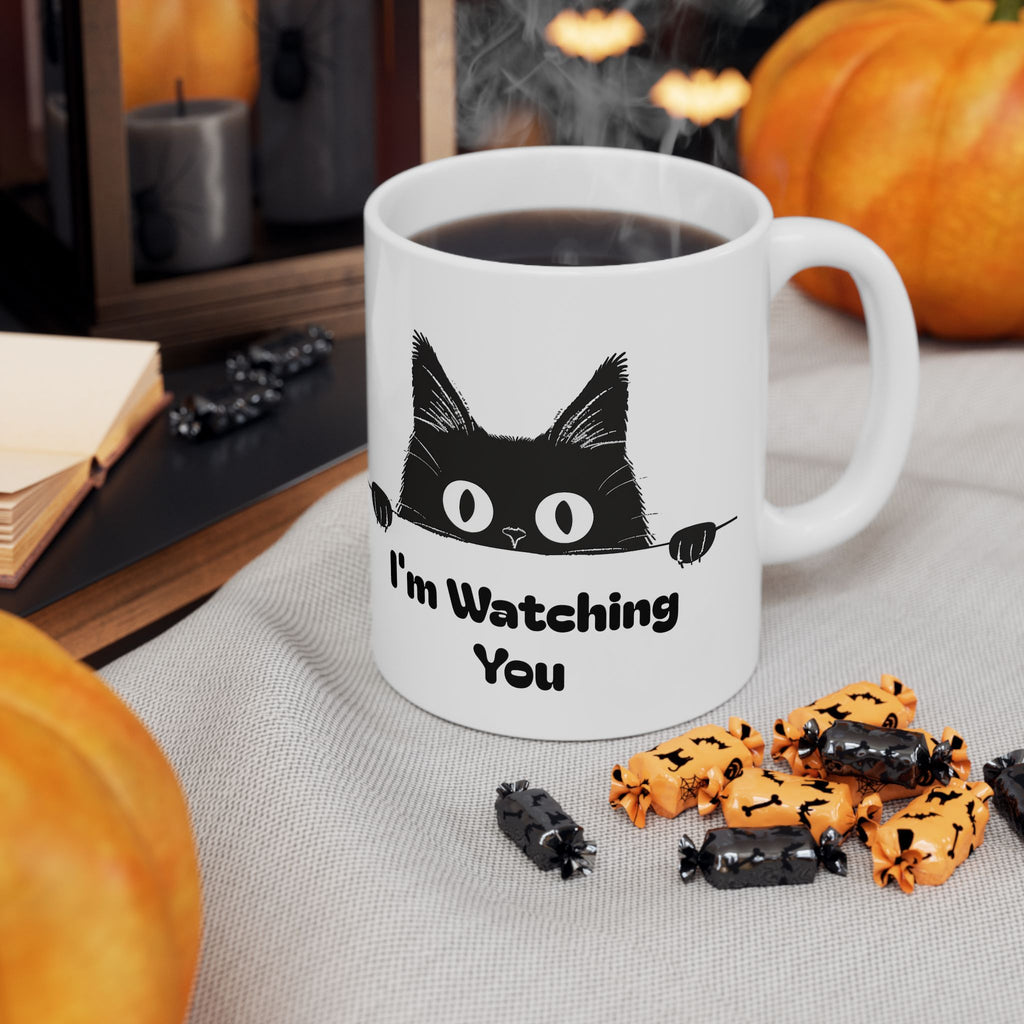 Cat Watching You Coffee Mug