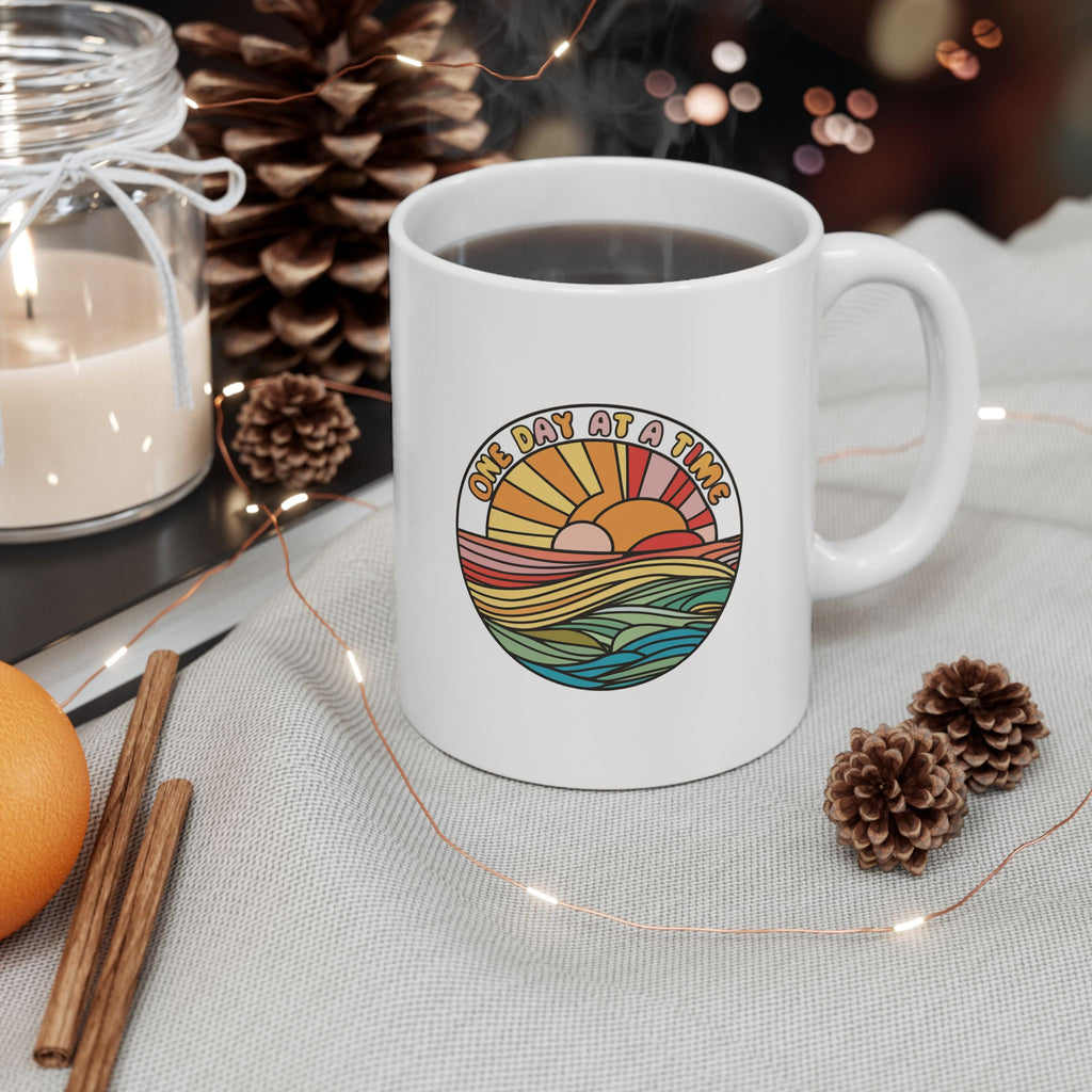 Mental Health One Day at a Time Coffee Mug 11oz 15oz