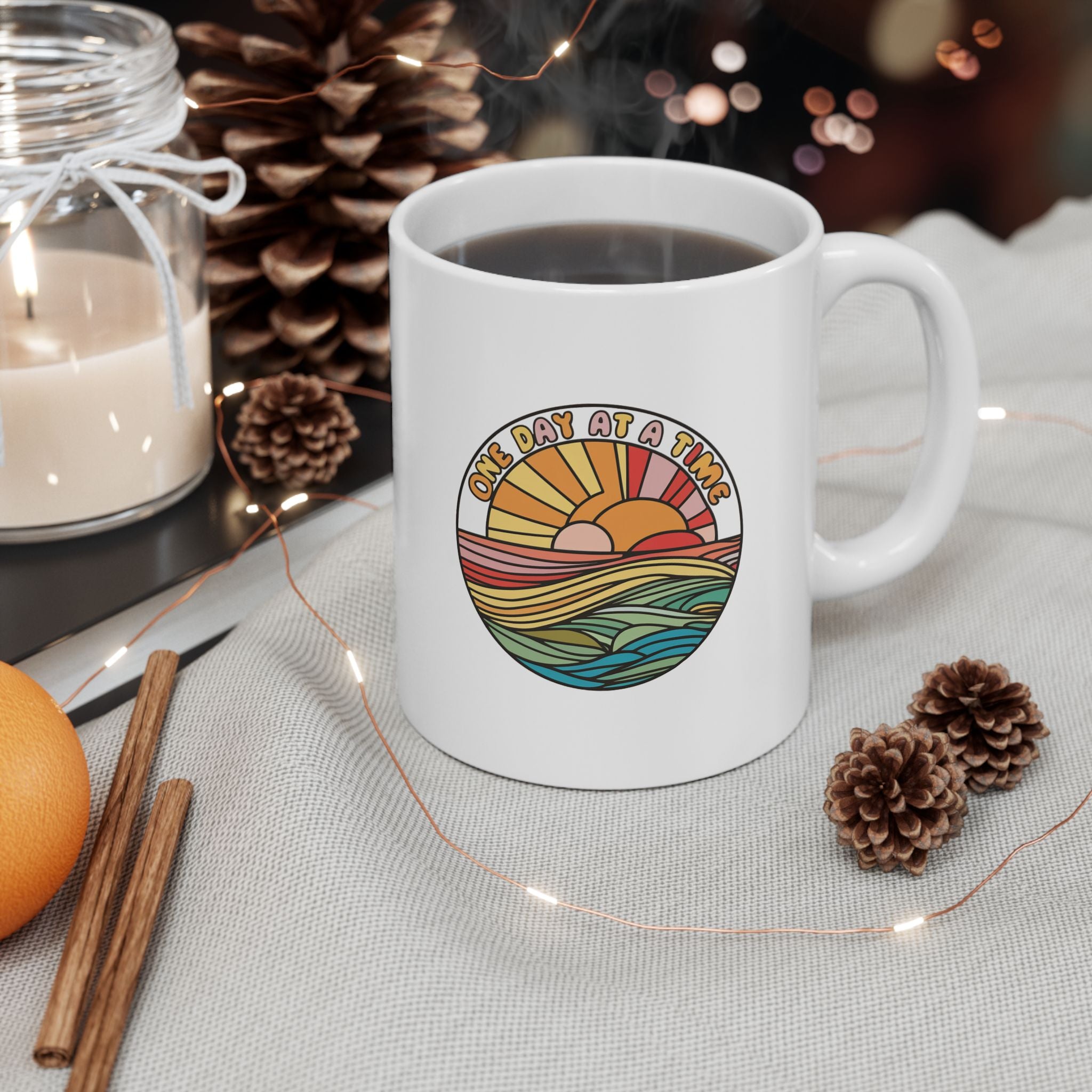 Mental Health One Day at a Time Coffee Mug 11oz 15oz