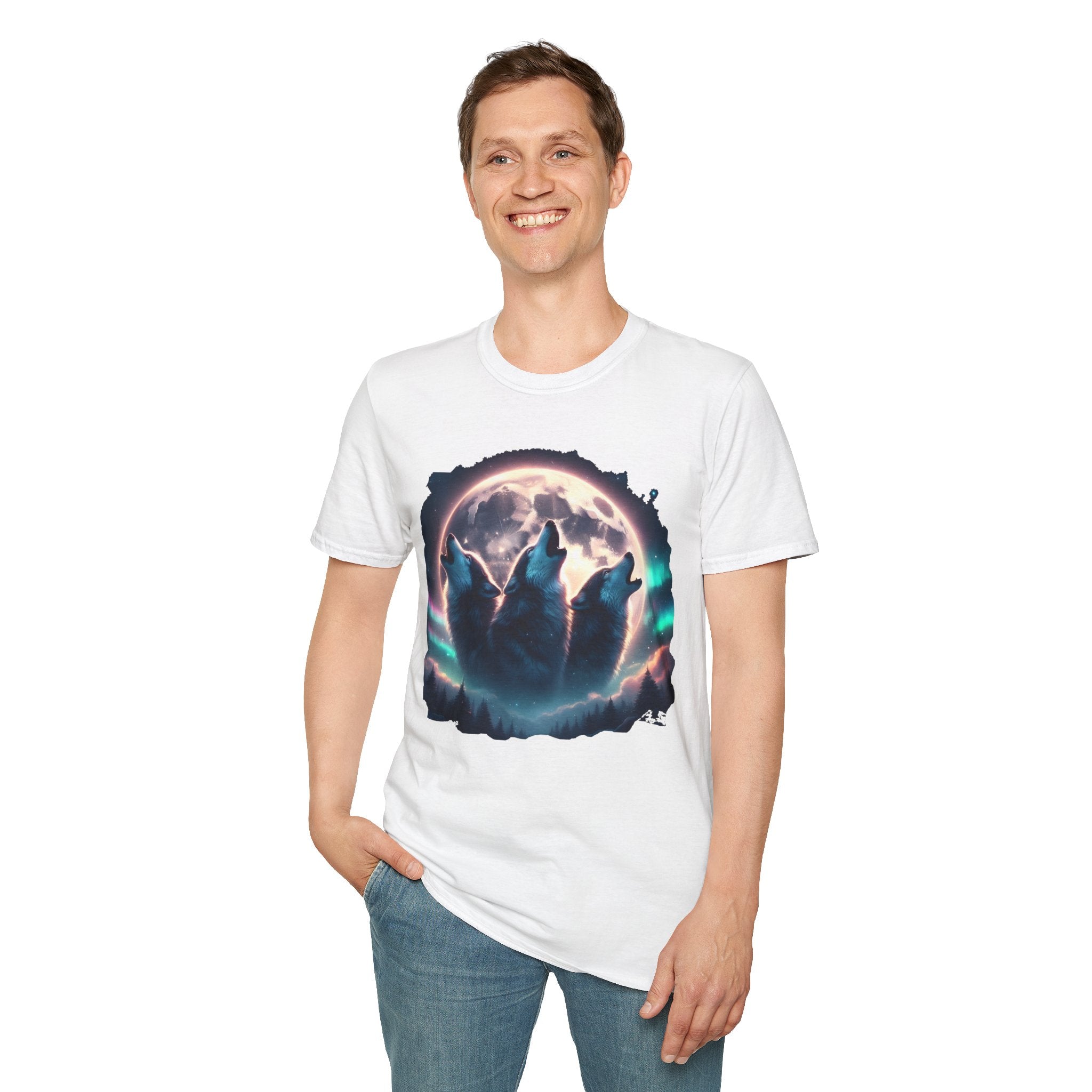 Wolves Howling Full Moon T-Shirt