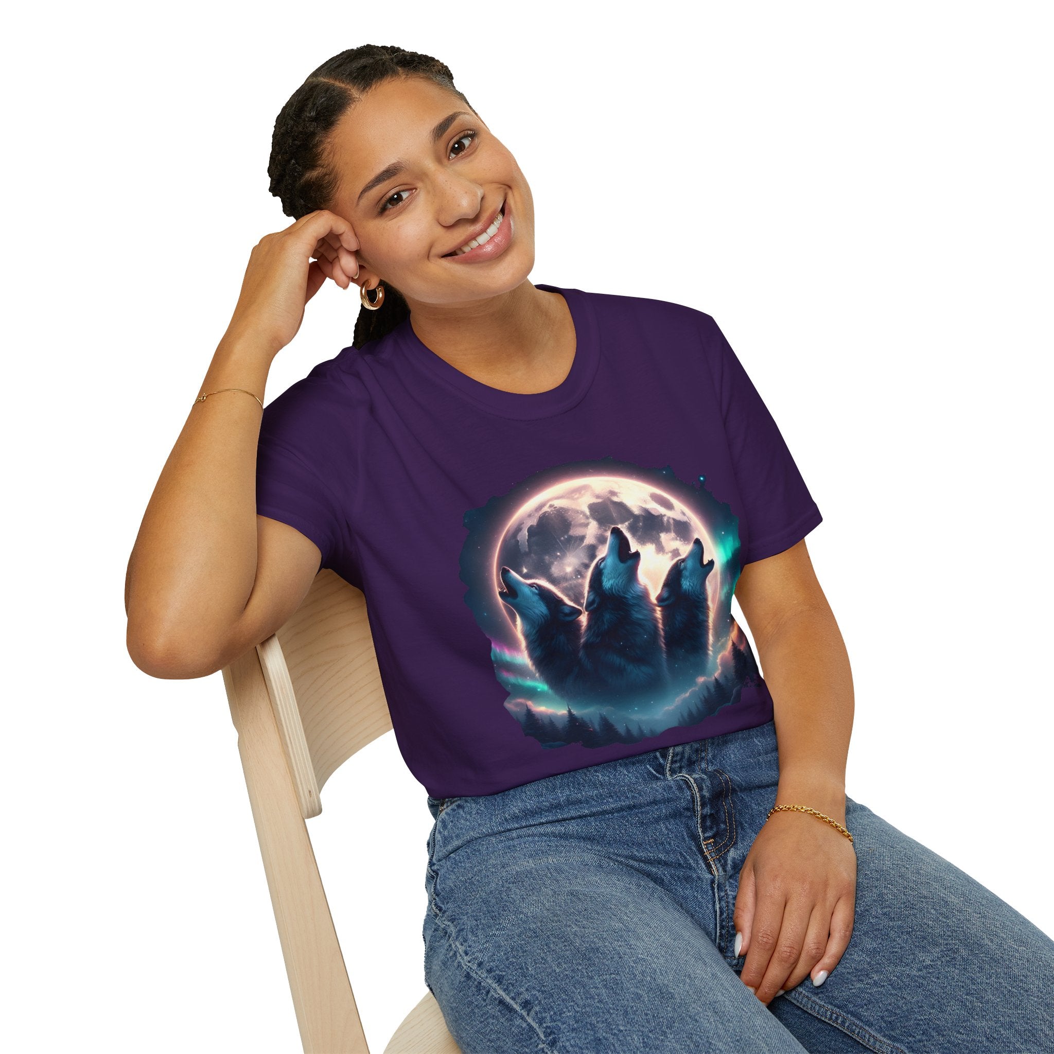 Wolves Howling Full Moon T-Shirt