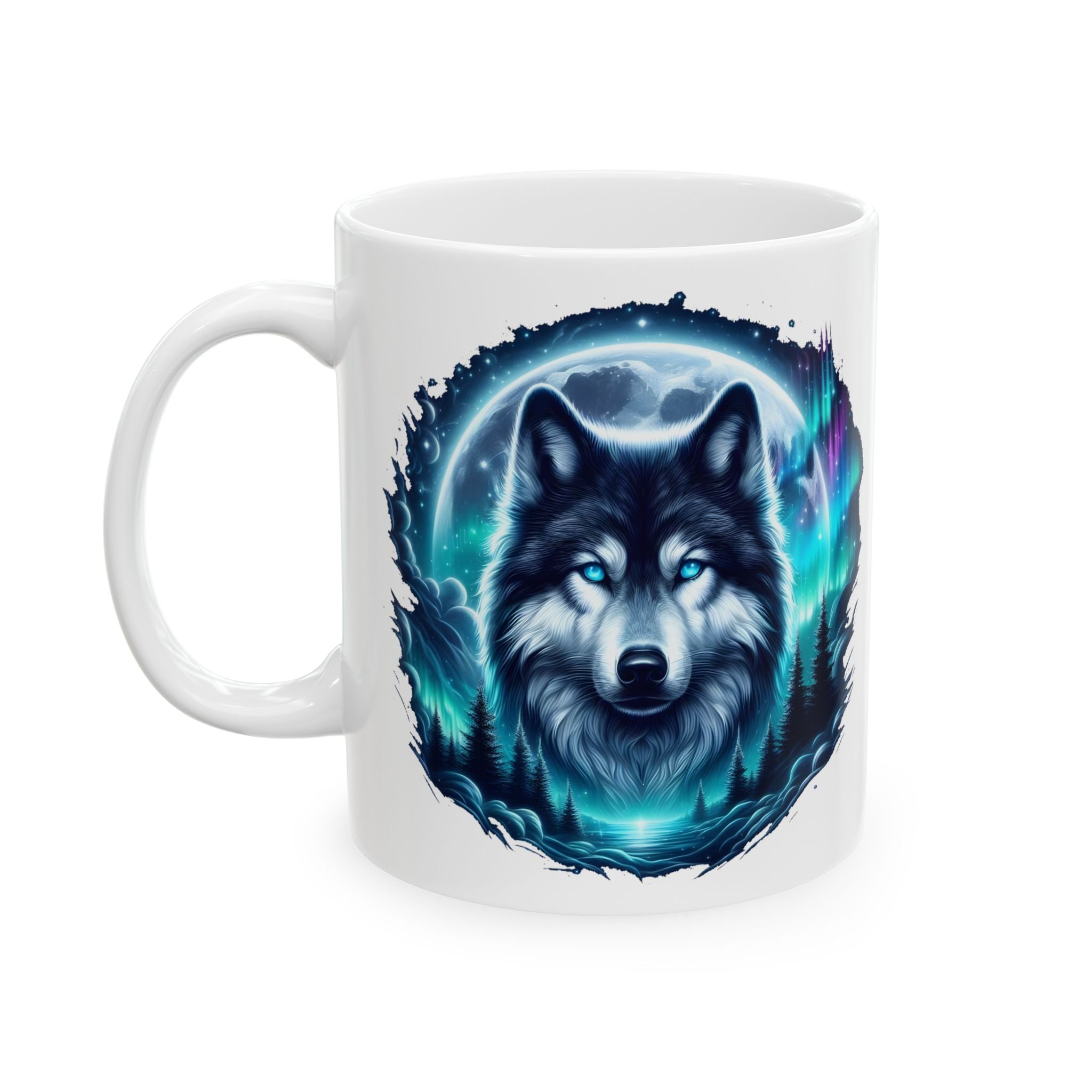 Wolf Face Ceramic Mug